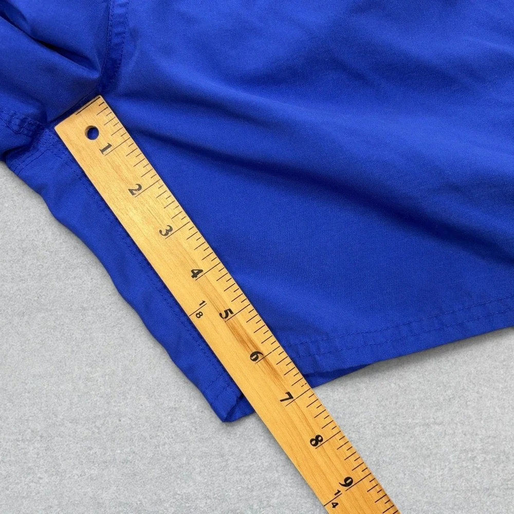 VTG‎ Nike Swim Trunks Mens XL Royal Blue Mesh Lined Embroidered Logo Pockets Y2K